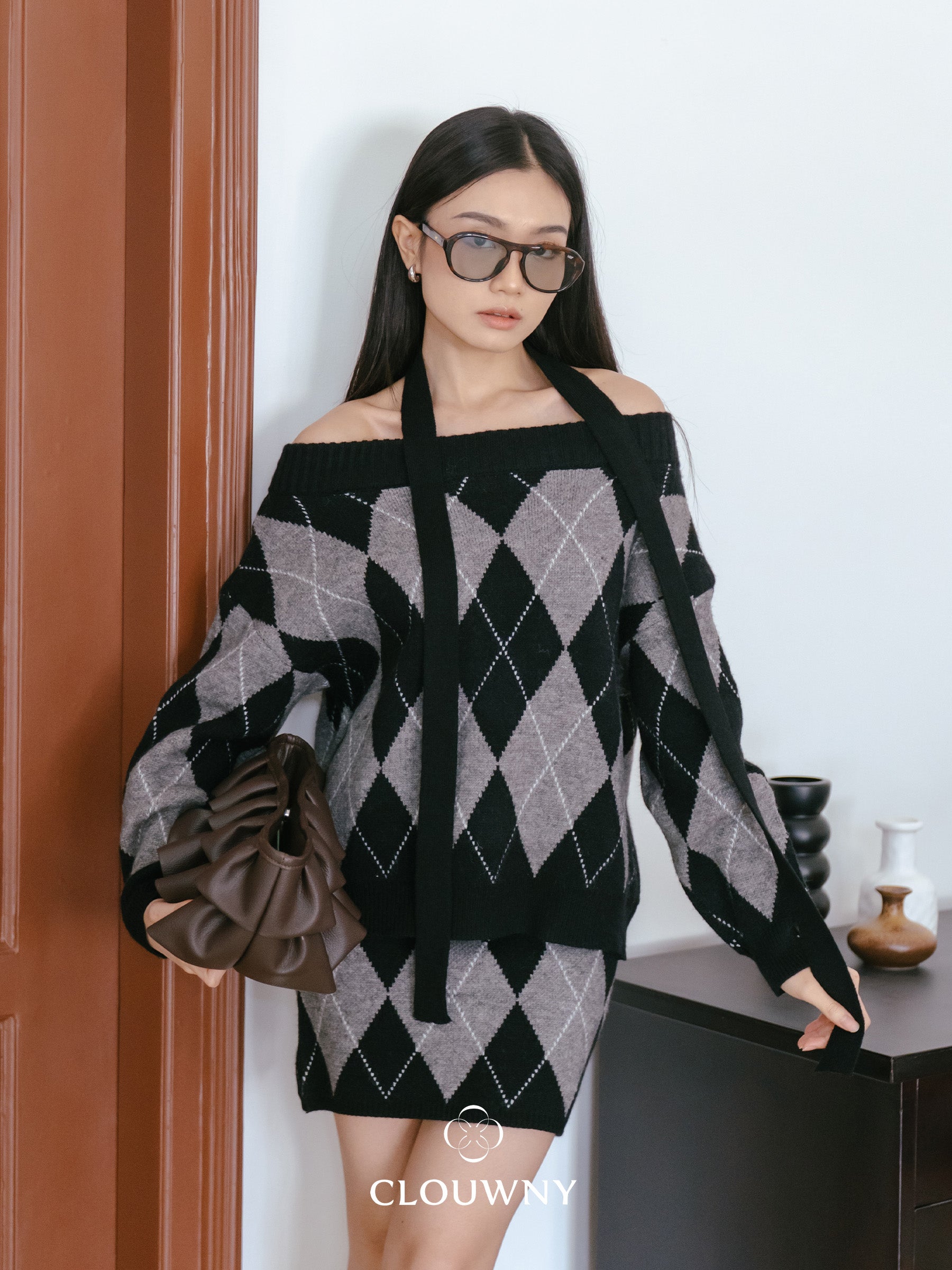Losa Sabrina Knit Set - Black
